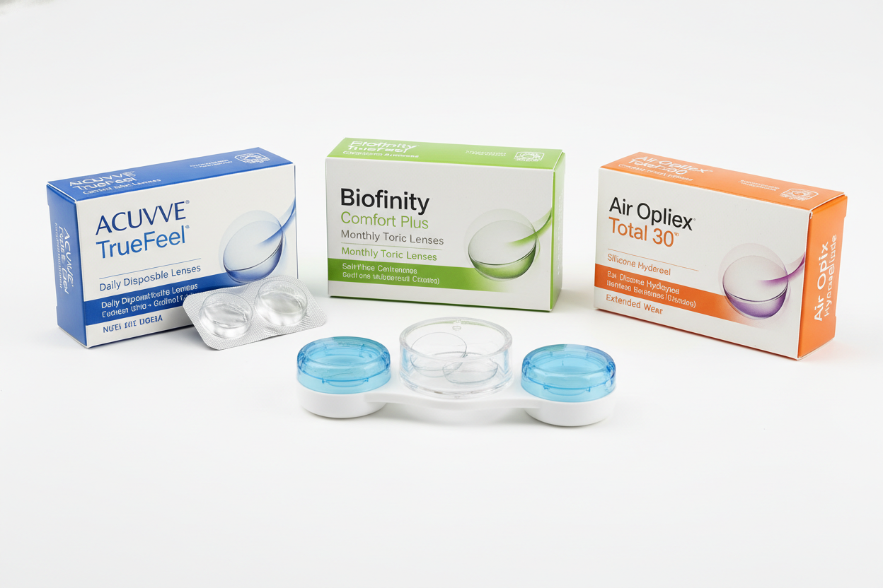 contact lens with boxes